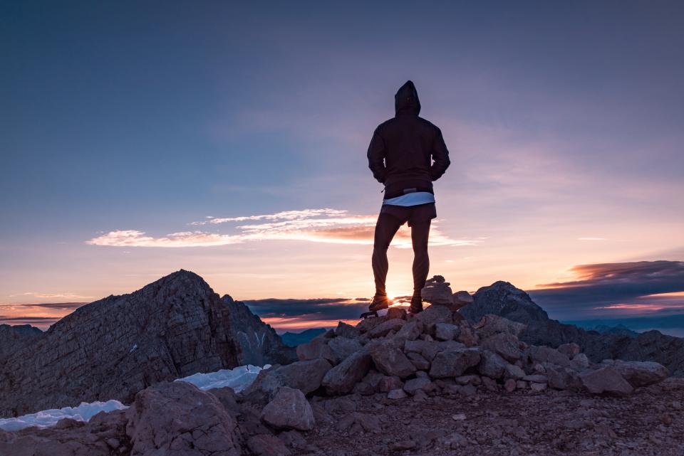 An active person hiking outdoors